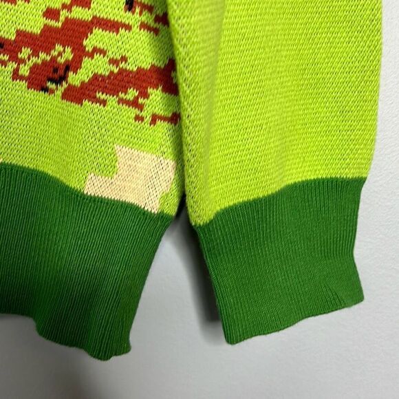 Sinar Crewneck Sweater Irish County Castle Green Cow Sheep Small NWT - Picture 3 of 10